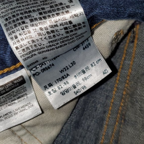 Levi’s Blue/Black 511 Regular Slim Fit Jeans w32 L30 - Picture 5 of 8